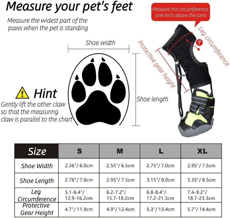 Dog Corrective Shoes Multi-Functional Dog Boots Anti-Slip Anti-Dirt with Adjustable Velcro to Protect Pet's Paws During Outdoor Walking (Orange, M)