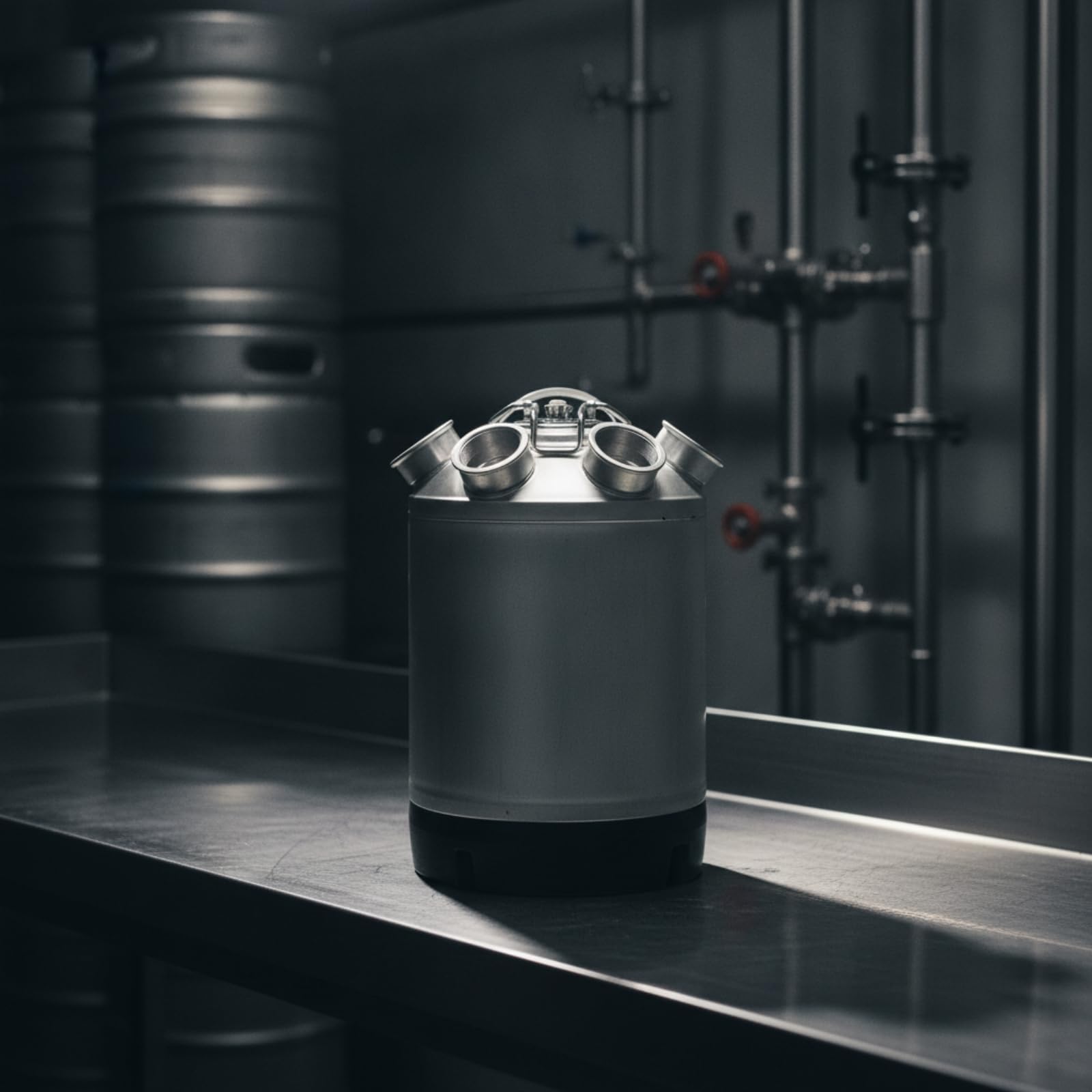 Barril de Cerveza Acero Inoxidable Keg Presurizado Contenedor con Cuerpo Brillante y Conexiones Roscadas Que Aseguran Cierre Asa Resistente Apto, size to 3