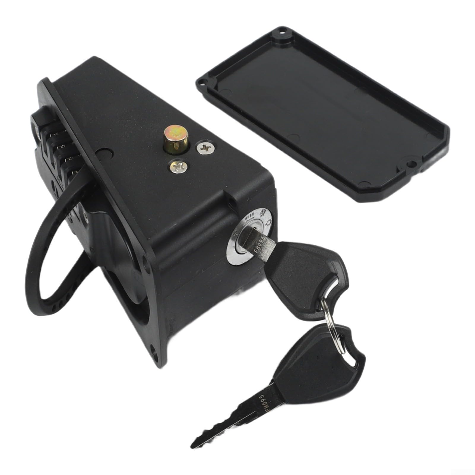 Lucchetto batteria per veicoli elettrici con chiave per Engwe E-Bike, XT60U-M, copertura piastra connettore ABS Secure Port Guard, compatto e leggero, nero