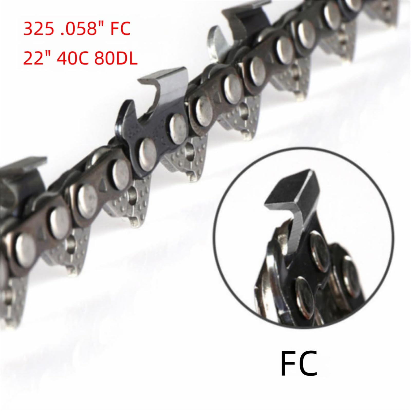 GErnie Confezione da 5 catene di ricambio premium for motoseghe 325 .050" .058" .063" 16" 18" 20" 22" Scalpello semi-pieno rettificato con raggio barra for la lavorazione del legno