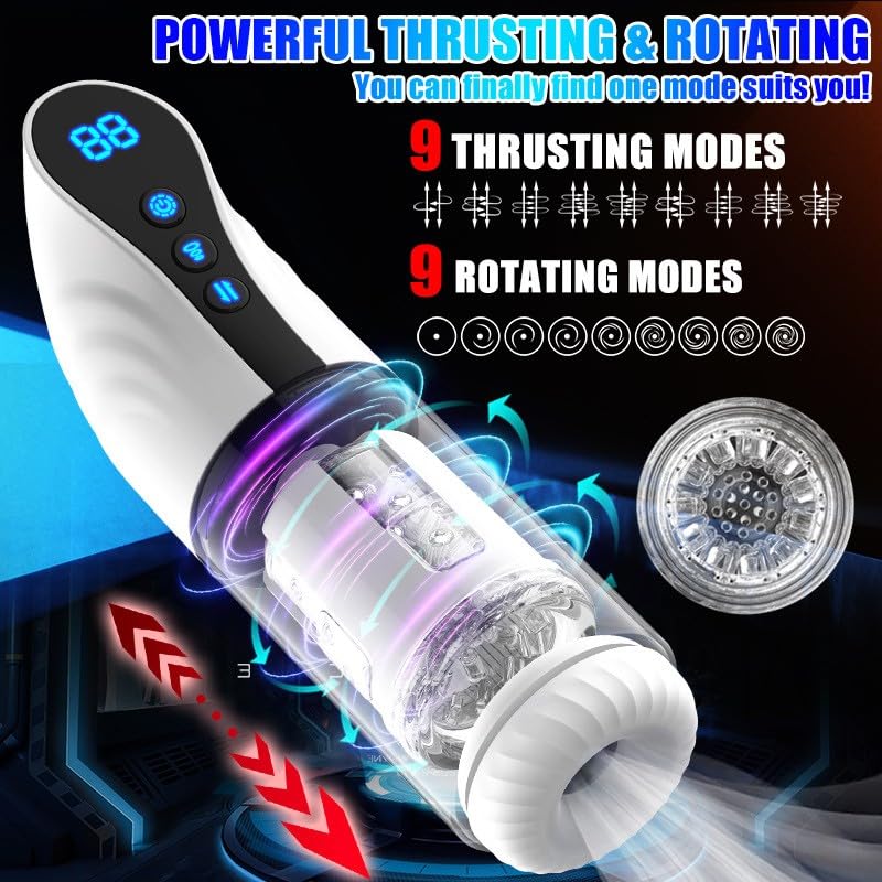 JITEM Multifunctional Men's Fitness Equipment, Multi-Frequency Rotation and Telescopic, USB Fast Charging