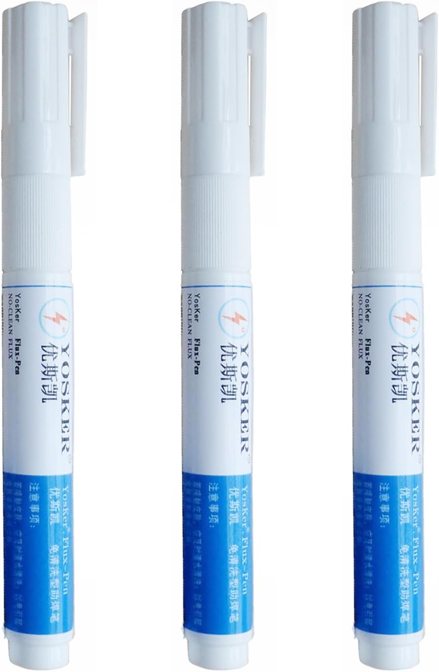 3pcs No Clean Soldering Pen Rosin Solder Pen for Electronics Tabbing Wiring Solder, Welding Maintenance of PCB Board, Liquid Solder Pen, Solder Braid Wick Liquid Solder Flux.