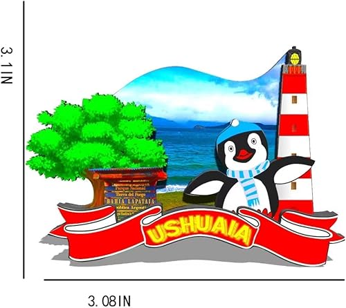 Miniatura 3 de Imán de Ushuaia Argentina para nevera de madera 3D monumentos de viaje coleccionables, recuerdos, decoración hecha a mano -568