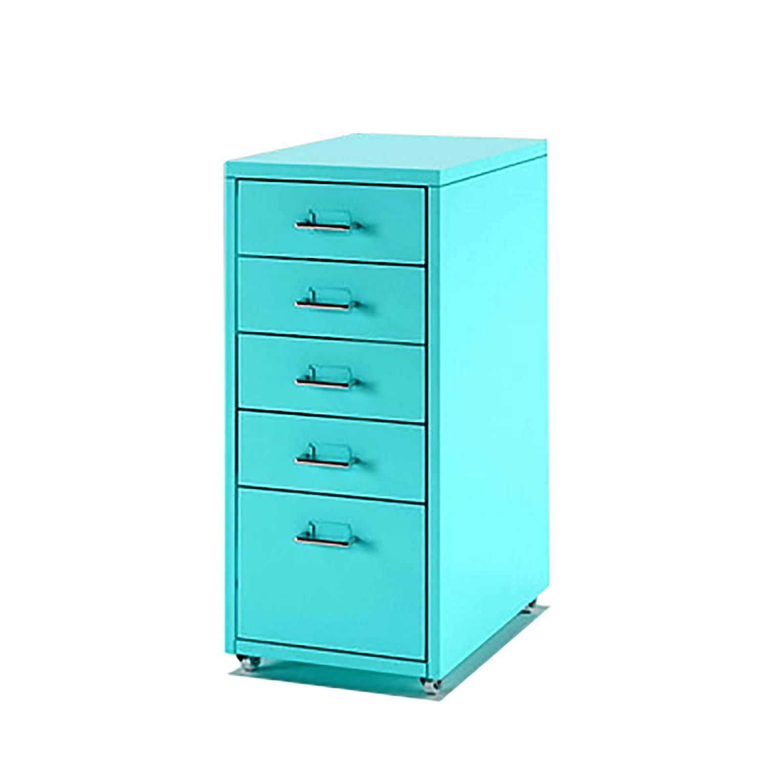 Aioneer Blau Colorful Metal Filing Cabinet On Wheels With 6 Drawers For Stylish Office Storage White - Durable Space-Saving Design For Organizing Documents-5