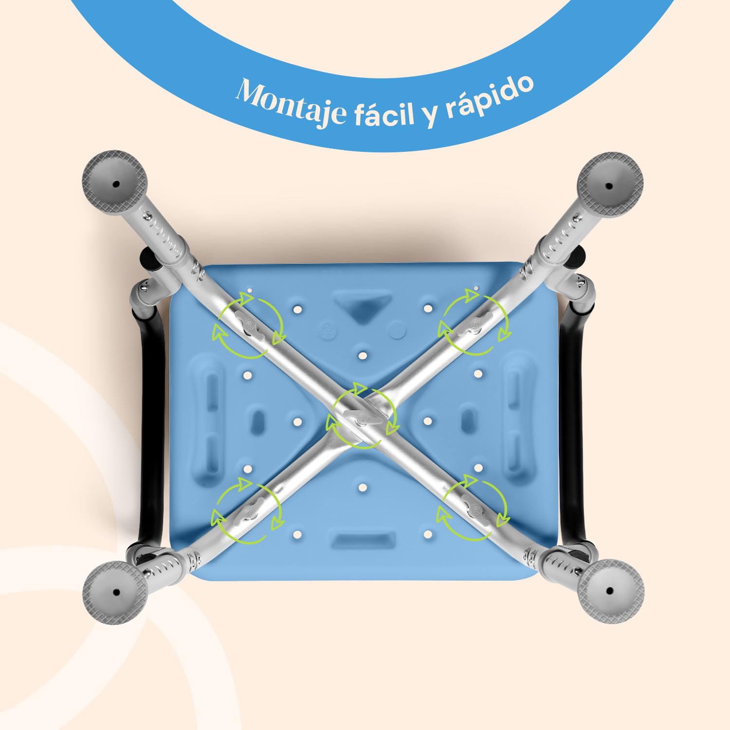 Geriafy Silla de Ducha para Mayores Regulable con Respaldo y Reposabrazos | Silla de ducha para ancianos con respado y reposabrazos Aqua Max