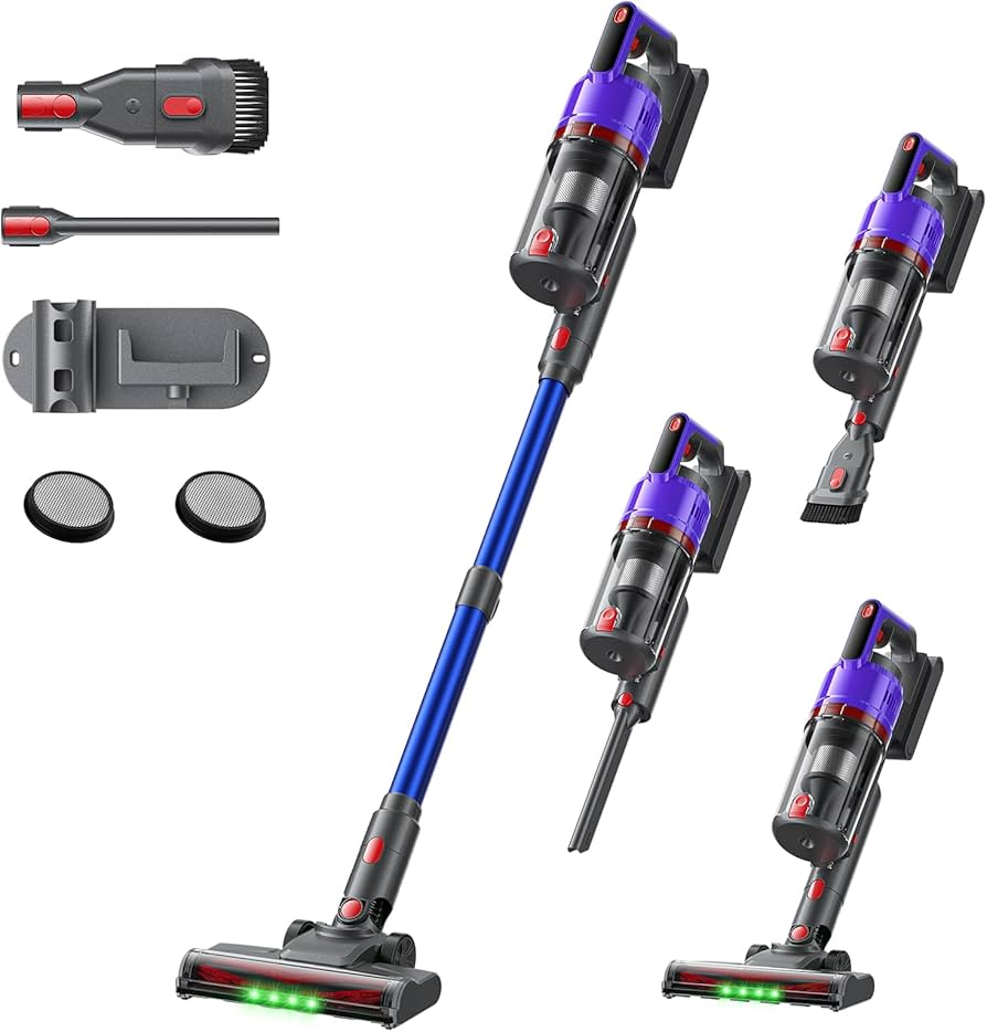 Amazon | 掃除機 コードレス 【2025爆進化！58kPa強力吸引・自立式・55