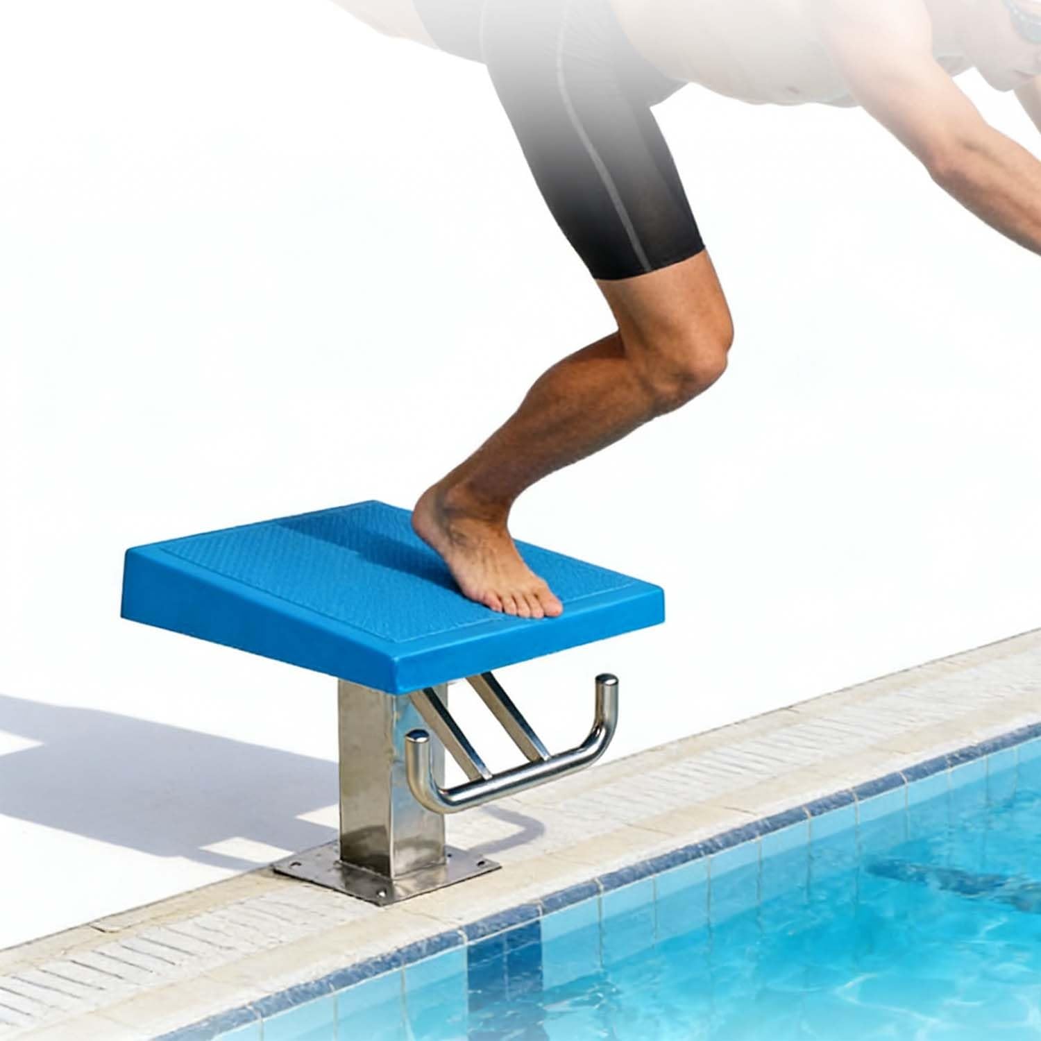 Plataforma de buceo de acero inoxidable, tablas de entrenamiento profesionales para piscinas, fácil de montar, carga de 550 libras