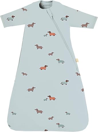GUNAMUNA Long-Sleeve Swaddle Wrap for Newborns Easy Diaper Changes with WONDERZiP, Secure Fit with Belly Band, 2.5 TOG