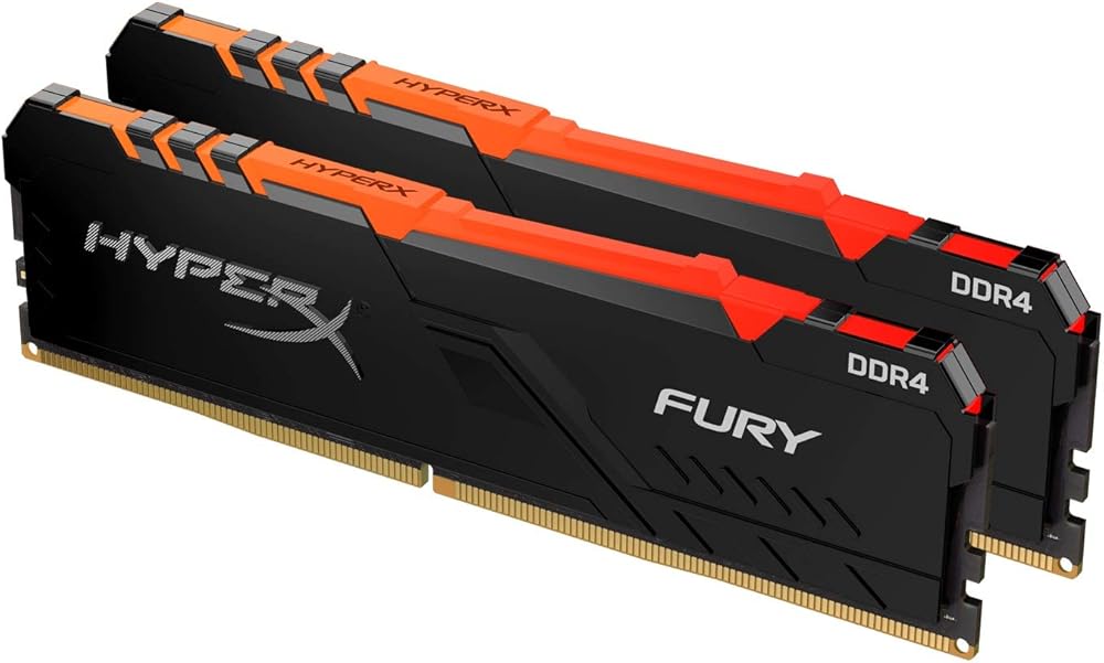 HyperX Fury RGB 32GB 3733MHz DDR4 Ram CL19 DIMM (Kit of 2) 1Rx8 RGB Desktop Memory Infared Sync Technology, 32GB kit (2 x 16GB) thumbnail 3