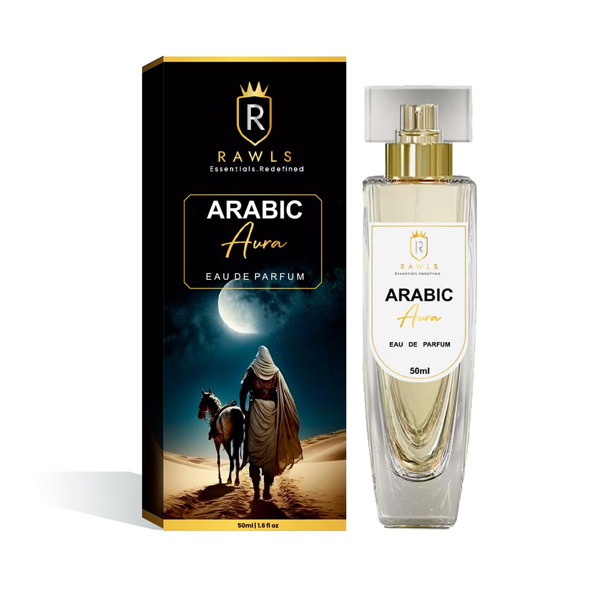 Arabic Aura Eau de Parfum Spray – Unisex Long-Lasting Perfume with Coffee, Jasmine, Vanilla & Cedarwood – Clean Luxury Fragrance for Day & Night, Travel Size, 50ml