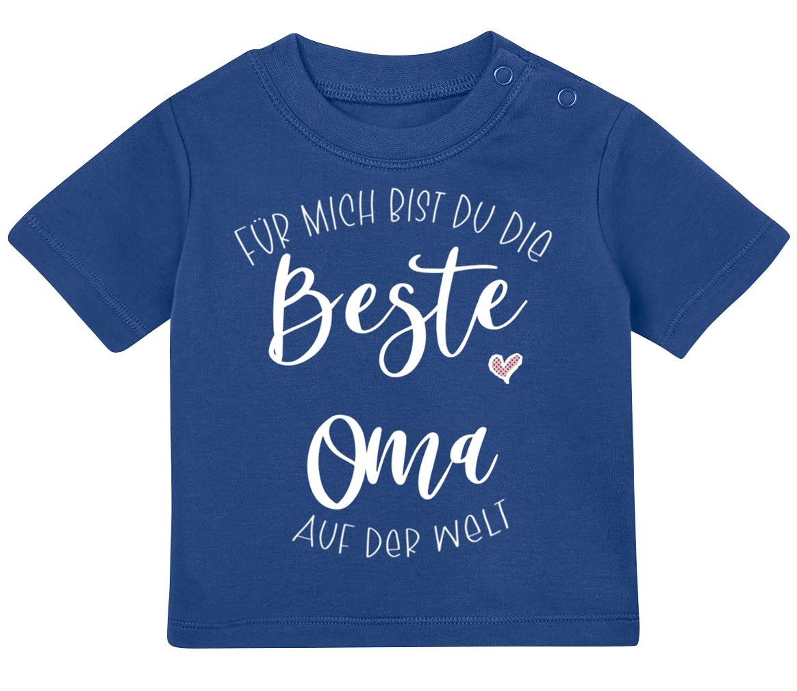 Baby Tshirt 0-36 Monate mit Druck T-Shirt mit Spruch Für Mich bist du die Beste Oma auf der Welt T-Shirt für Kleinkind 0, 1, 2, 3 Jahre
