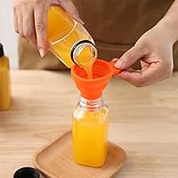 Vista 4 de Moretoes 12 botellas de plástico para jugo de 8 onzas con tapas, botellas de agua reutilizables vacías transparentes, recipientes desechables