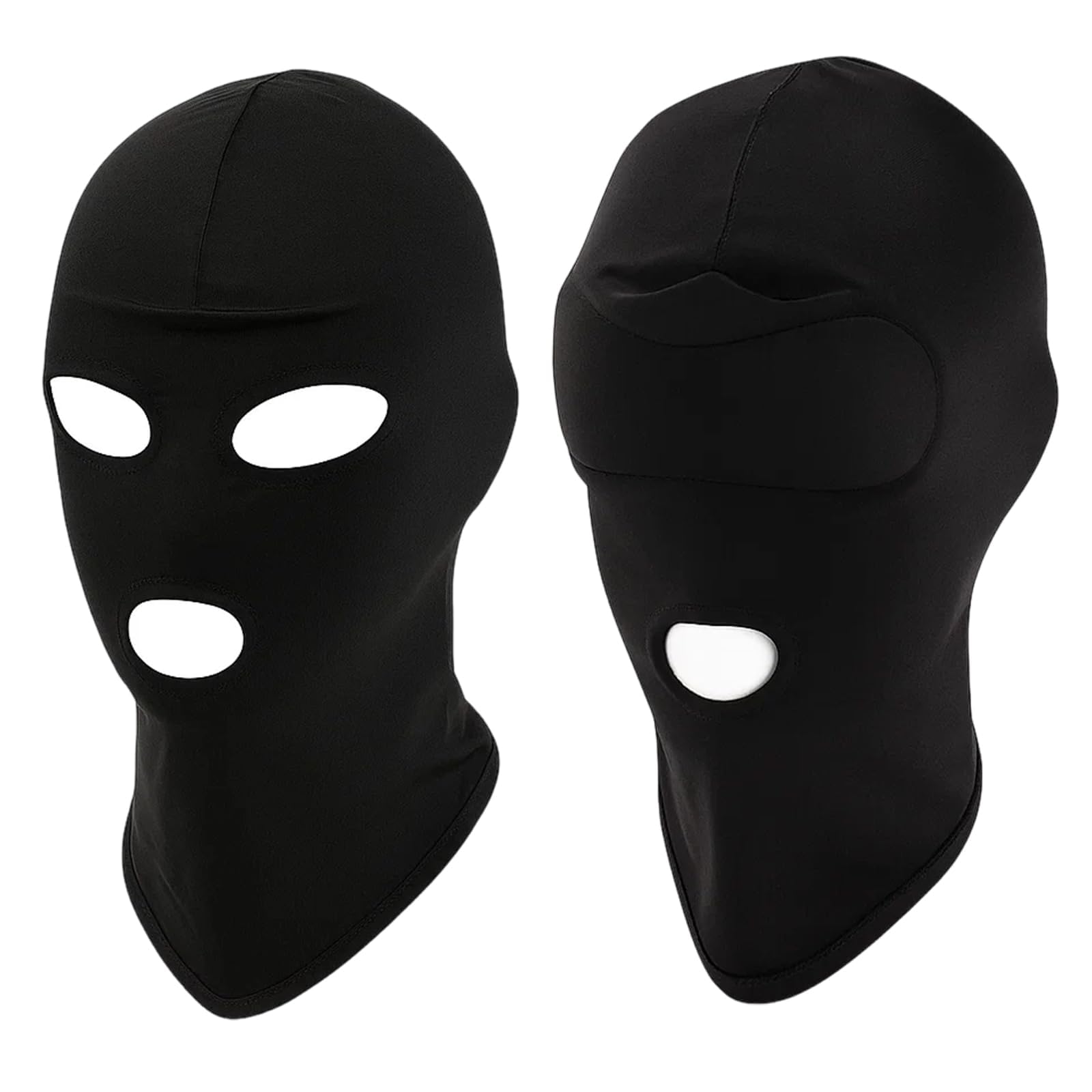 WaaRiuQ Gimp Mask,2 Pack Black Bondage Hood, Full Face Cover for Role Play, Halloween Costume Accessories, Couples Games, Themed Parties, Elastic Breathable Design