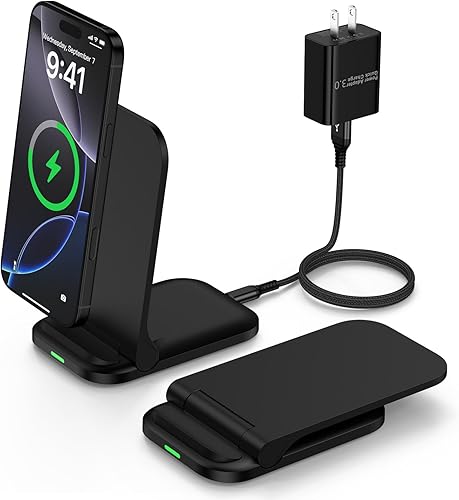 Soporte plegable para cargador inalámbrico Samsung de carga rápida para Samsung Galaxy S25 Ultra S24 FE S23 S22 S21 S20 Z Flip7, estación de