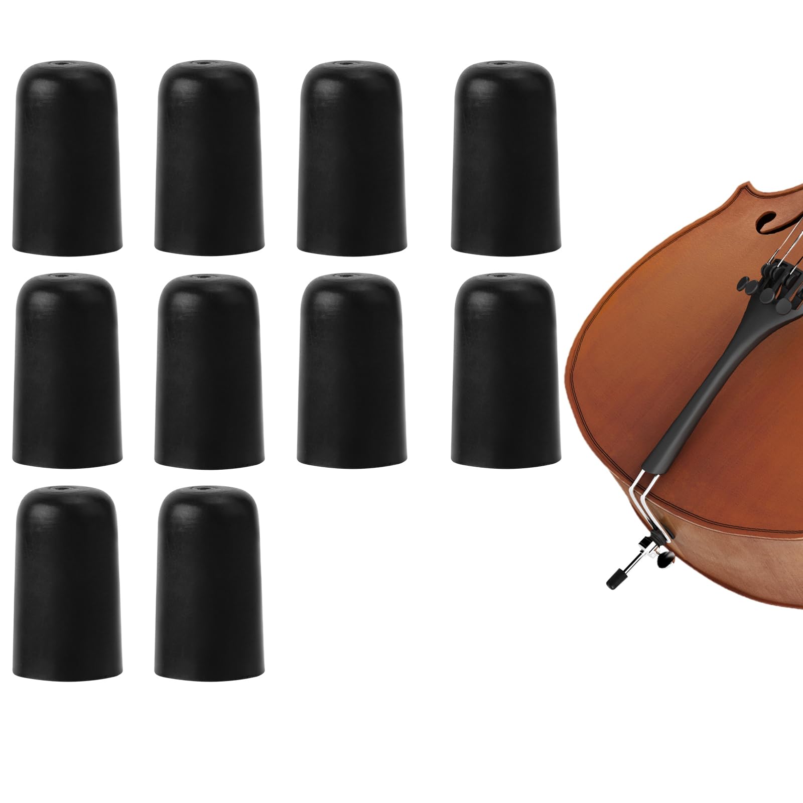 Amazon.com: Gosknor 4pcs Cello Endpin Rubber Tip, Black Cello