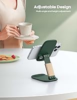 Vista 2 de Lamicall Soporte para Teléfono Celular, Accesorios de Escritorio - Soporte Verde para iPhone y Celular de Oficina, Accesorios de Escritorio