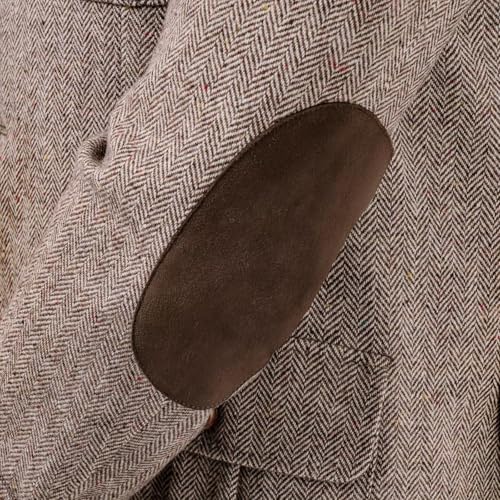 Men's Tweed Knit Casual Blazer Single Breasted Classic Slim Fit Lightweight Modern Jacket Formal Wedding Business3