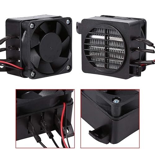 Miniatura 4 de Calentador de ventilador PTC, 12 V, 100 W, cerámica termostática, calentamiento rápido, deshumidificación de aire, calentador de ventilador de CC,