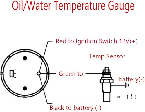 Miniatura 7 de Puntero de motor de auto E Support, calibrador con barras indicadoras de aumento y lentes grises, de 2 pulgadas, medidor de temperatura del agua