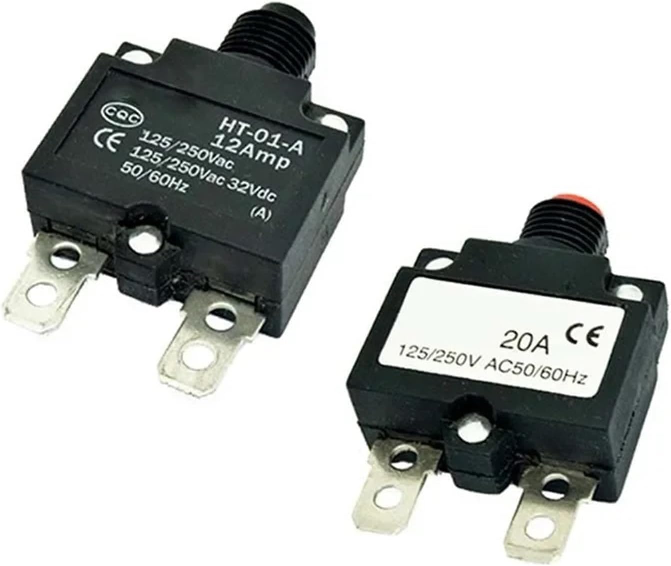 Mini Current Thermal Circuit Breakers 3A 4A 5A 6A 8A 10A 15A 20A Thermal Overload Protector Push Thermal Switch Resettable(3A)