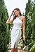 GRACE KARIN Women's Halter Neck Bodycon Dresses Summer Sleeveless Belted Slit Cocktail Midi Sheath Party Dresses White