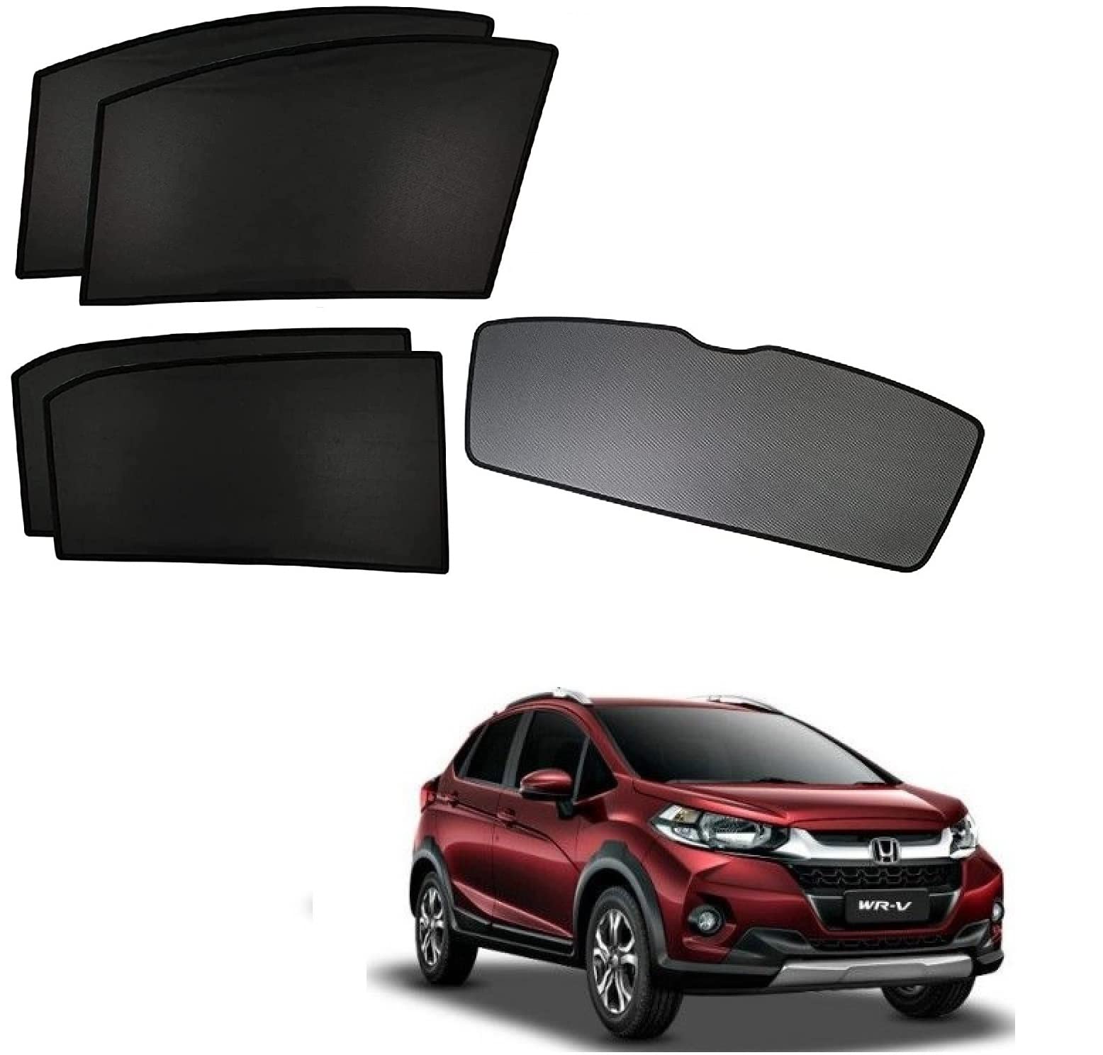 Car Window Custom Fit Sun Shades Fix with Dicky Non Magnetic Curtains Mesh Compatible for Honda WRV