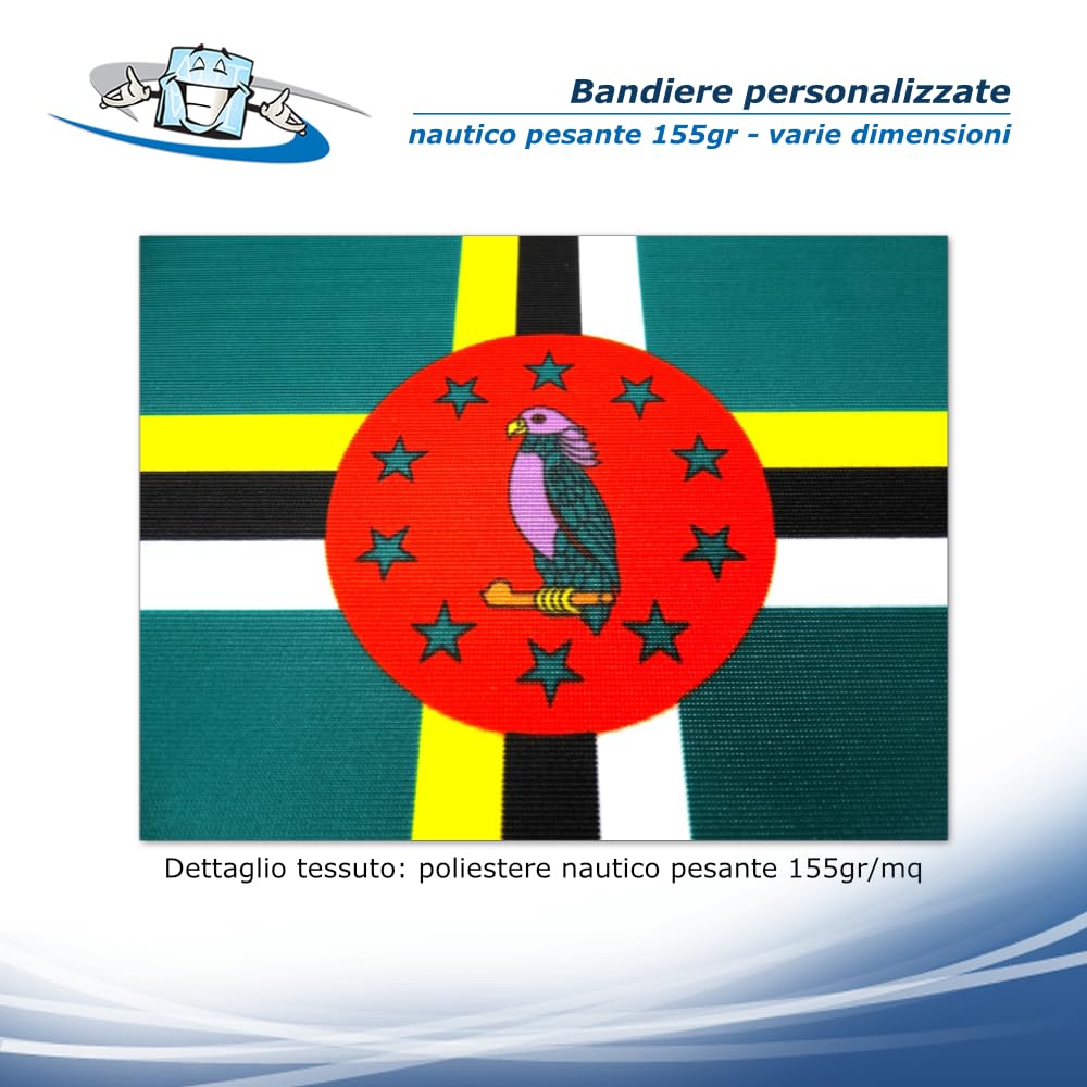 Bandiere rettangolari personalizzate in tessuto nautico pesante155 g/mq o microforato110g/mq orizzontali o verticali in diverse dimensioni - ordine minimo pezzi in base alla dimensione