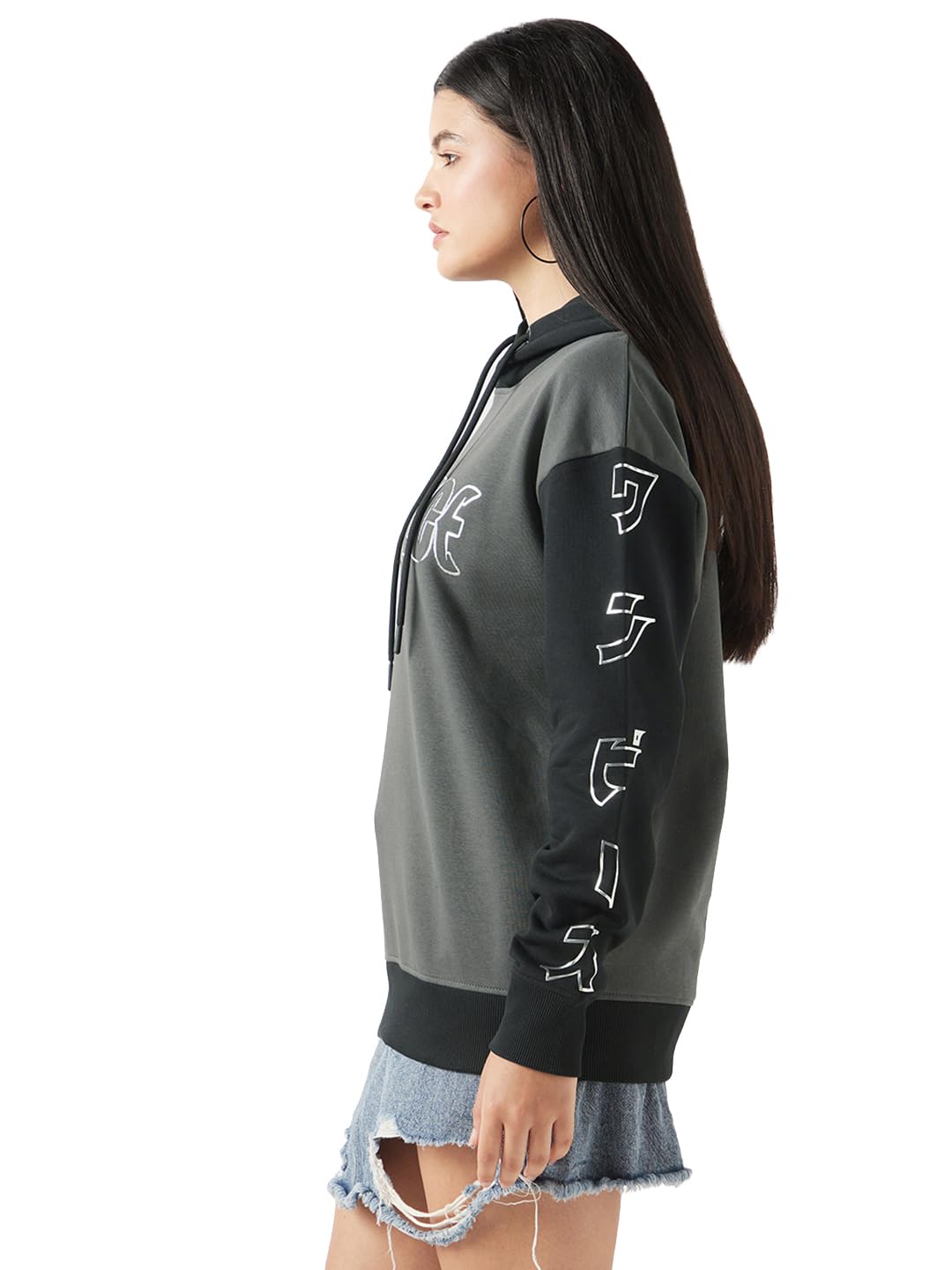 bewakoof X One Piece Women's Fleece Oversized Fit Hoodies | Hoodie for Women Winter Wear-picture-32