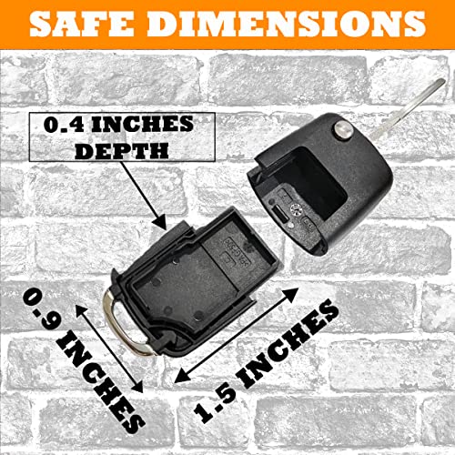 Fake Car Key Diversion Safe - Hidden Secret Compartment Stash It Box Discreet Decoy Car Key Fob To Hide Store Money, Jewelry Small Container To Keep Valuables Safe In Plain Sight Storage Rave Keychain (1) #TOP4