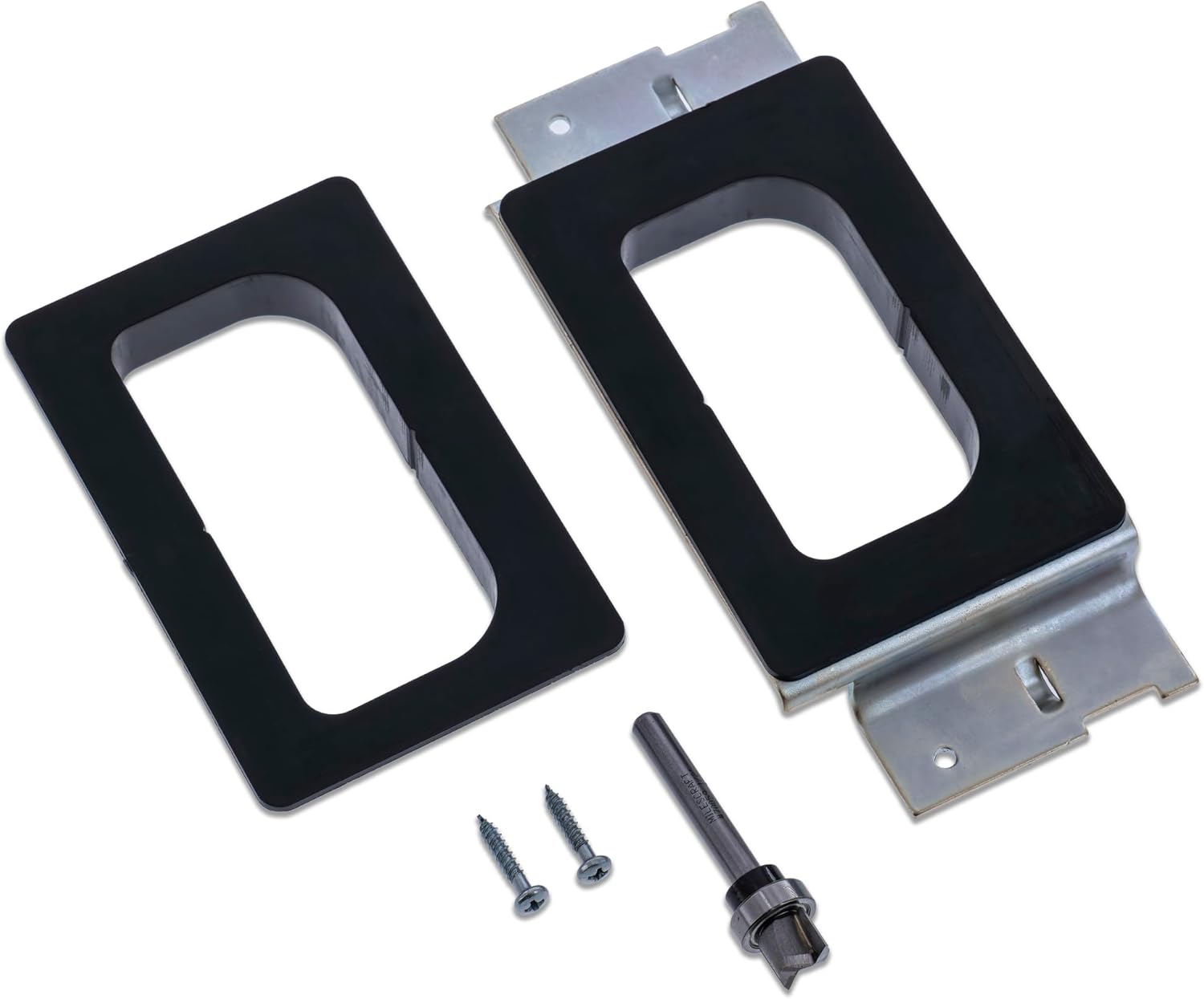 Milescraft 1222 Hinge Mate 150 – Door Hinge Installation Kit/Mortiser Template, Door Hinge Jig, Door Router Template fits 3” and 3.5” Hinges, Fits Most Doors