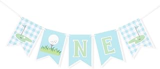 Golf 1st Birthday High Chair Banner - Golf Theme First Birthday Decorations,Hole In One Highchair Banner,Cake Smash Photo Prop (green)