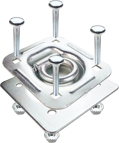 Miniatura 3 de Anclaje de amarre de anillo en D empotrado de 12 pulgada, paquete de 4 anclajes de amarre de anillo D para camioneta, remolque, cámper, furgonetas,