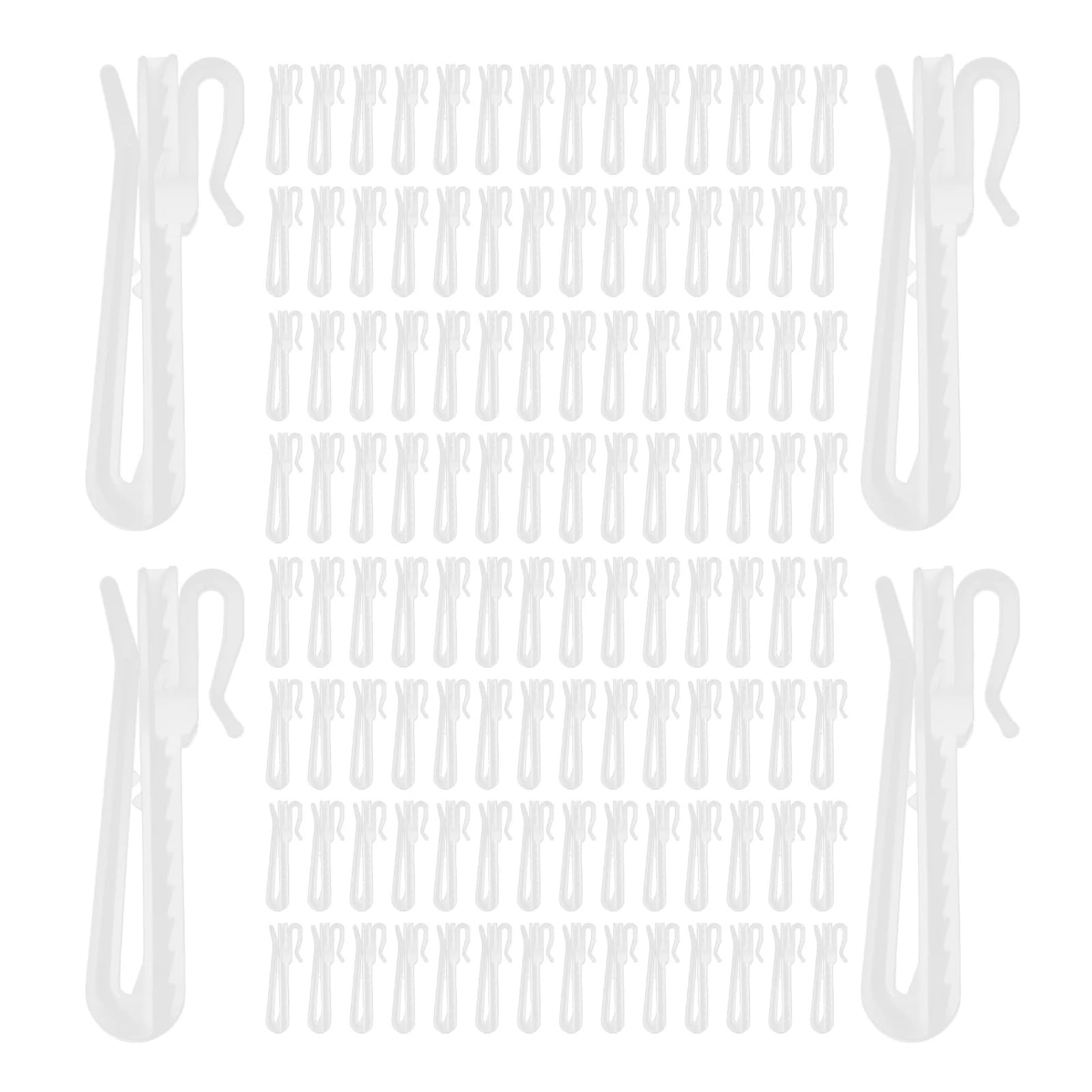 Ganci for Tende da Doccia Regolabili da 100 Pezzi Ganci for Tende da Doccia in plastica Gancio for tendaggi wanglan