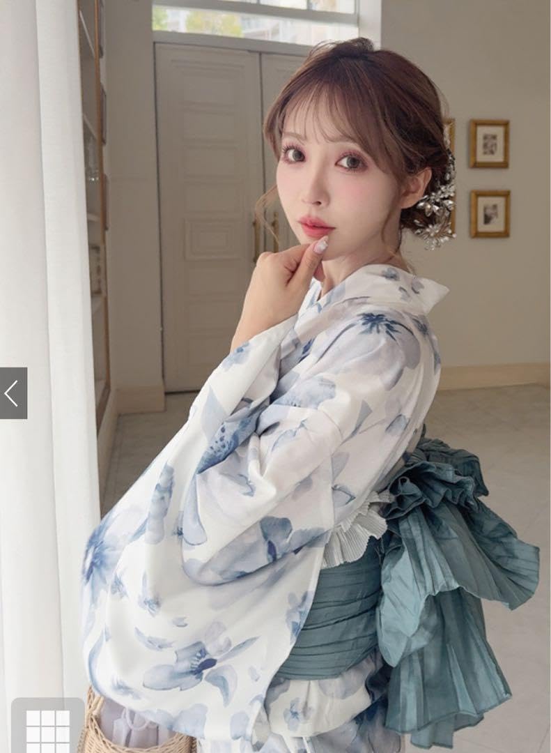 Amazon.co.jp: グレイルGRL 水彩花柄浴衣セット[fy027
