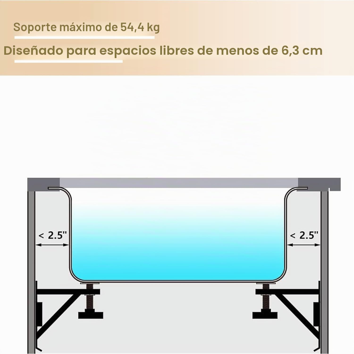 Soportes Para Fregadero Bajo Montaje, 4 Piezas Soportes Para Fregadero Bajo Encimera De Acero Inoxidable, Ajustable Pies De Cocina Para Fregadero De Cocina Y Baño