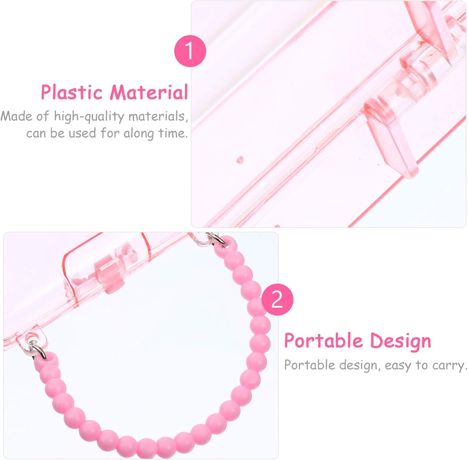 Cute Princess Jewelry Storage Box 2pcs Handbag Jewelry Organizer Pink Portable Accessories Holder for Girls
