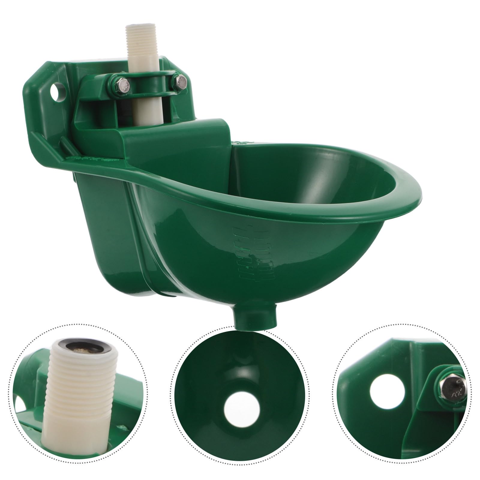 GANAZONO Abbeveratoio Automatico in Plastica per Pecore con Valvola a Galleggiante Ciotola Resistente con Foro di Drenaggio per Allevamento All’Aperto di Capre e Bovini Distributore
