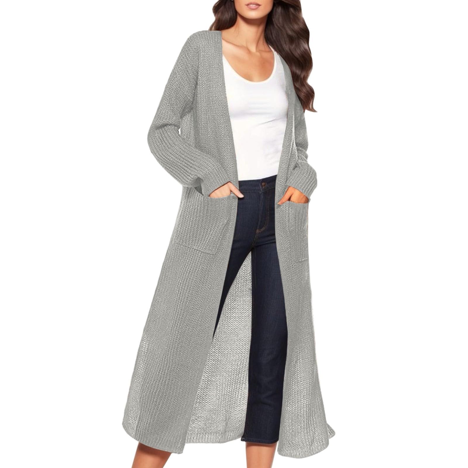 Chaqueta de lana para mujer con dobladillo asimetrico y manga larga 6