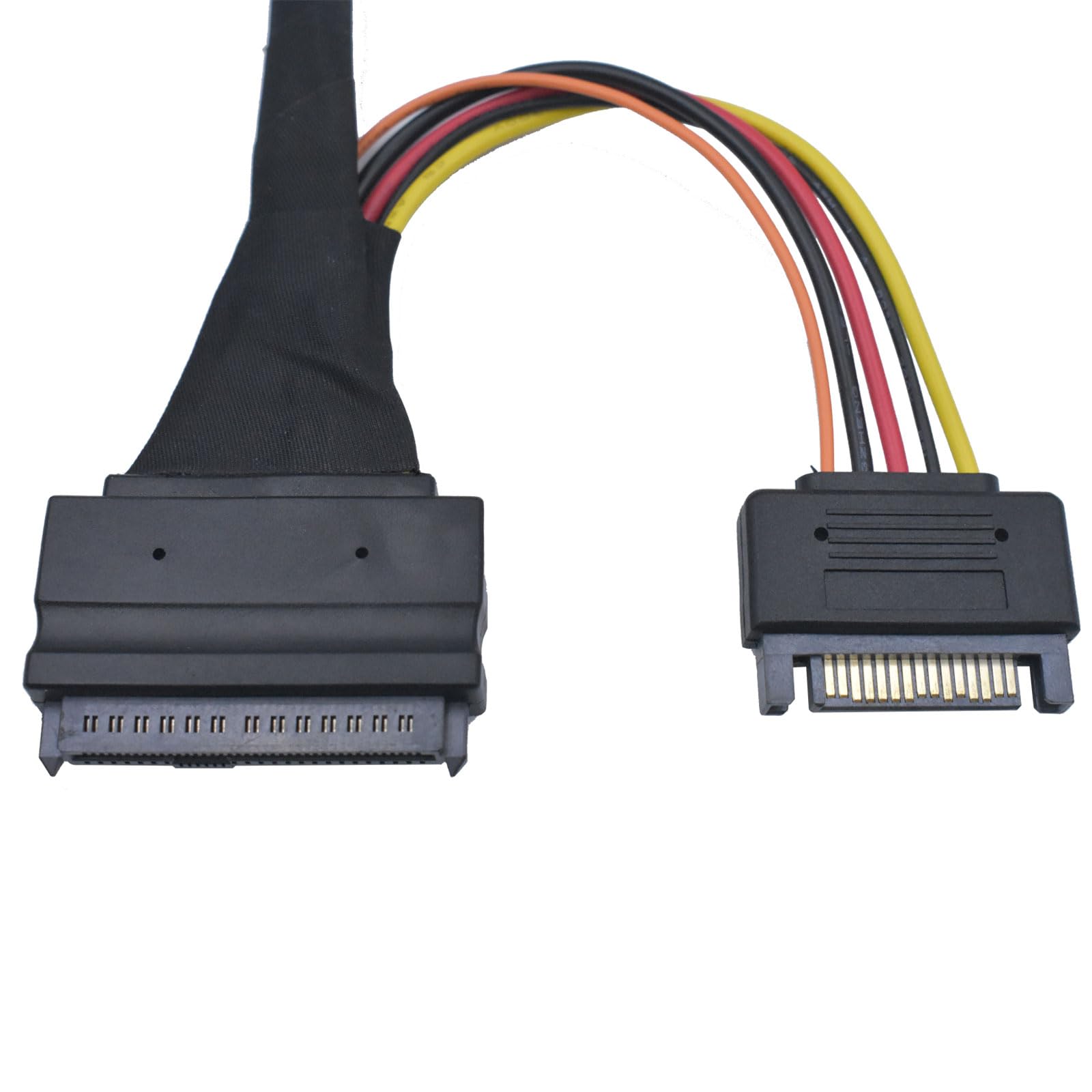 PCIe Gen5 M.2 to U.2 - Adattatore M.2 to SFF-8639 U.2 NVMe SSD con 15Pin SATA, 50 cm