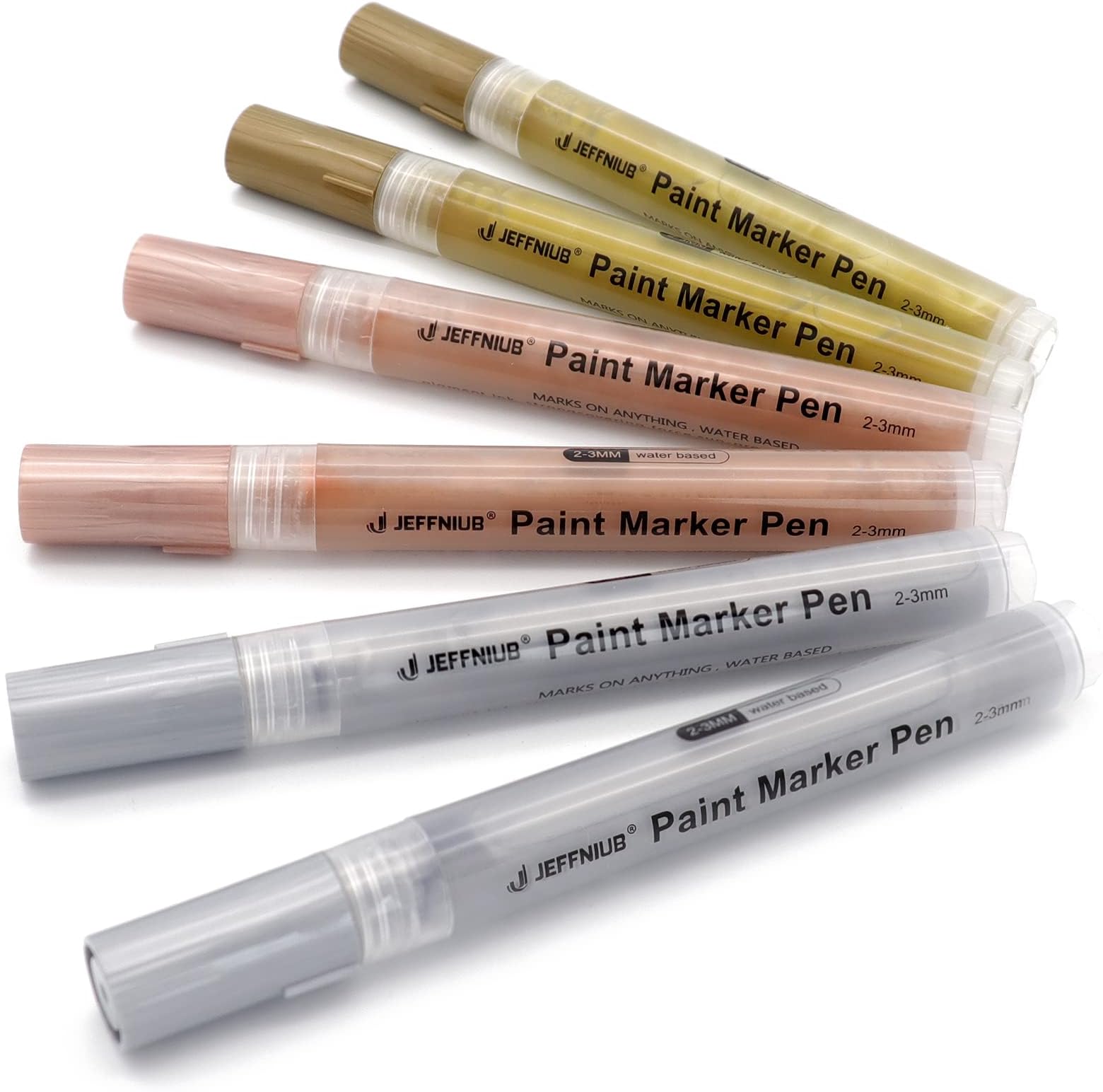 EBOT Acrylic Paint Pens Gold,Silver and Rose Gold Paint Pens for Black Paper, Wood
