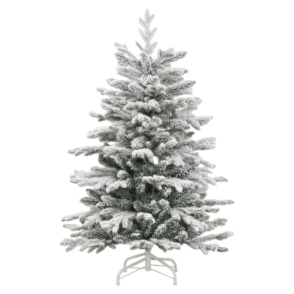 Árbol de Navidad artificial plegable de 150 cm con puntas de polietileno nevadas, soporte de hierro estable, ideal para salón, balcón, terraza y decoración festiva de Navidad