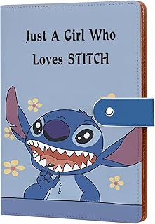Stitch Lover Gift Stitch Leather Clipboard Portfolio Just A Girl Who Loves Stitch Clipboard Folder Stitch Fans Gifts Portfolio Folder A5 Size (Loves Stitch Portfolio)
