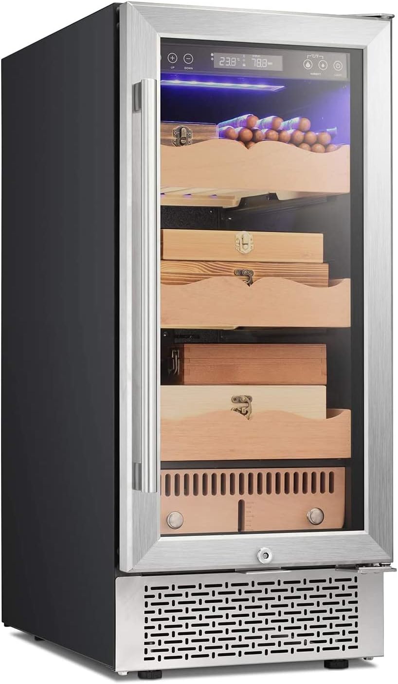 Buy XGRASS Electronic Cooler 15 Inch, Touchpad Controls Temperature  Humidity with Spanish Cedar Wood Shelves, LED Panel, LCD Digital Display  Tray and Child Lock Online at Lowest Price in Turkey. B09S362LGL