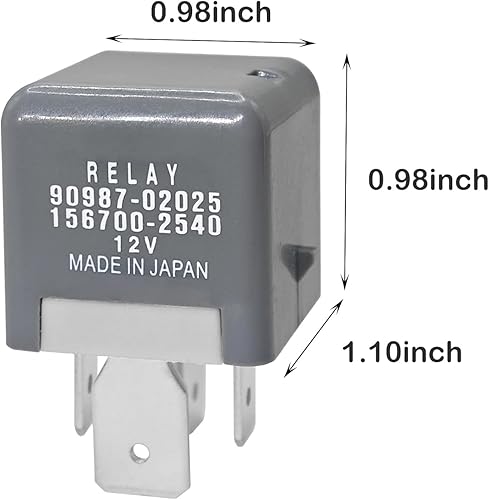Miniatura 2 de 2 piezas de relé automotriz 90987-02025 156700-2540 – Relé de potencia de 12 V 80 A de 4 pines, compatible con vehículos Toyota, Lexus - Reemplaza