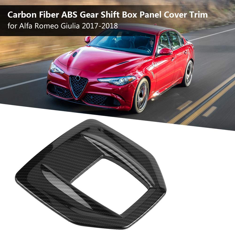 BOROCO Copertura Pannello Cambio, Rivestimento Autoadesivo in ABS Effetto Fibra Carbonio, Protezione Estetica per Cambio Auto 2017-2018, Carbon Look