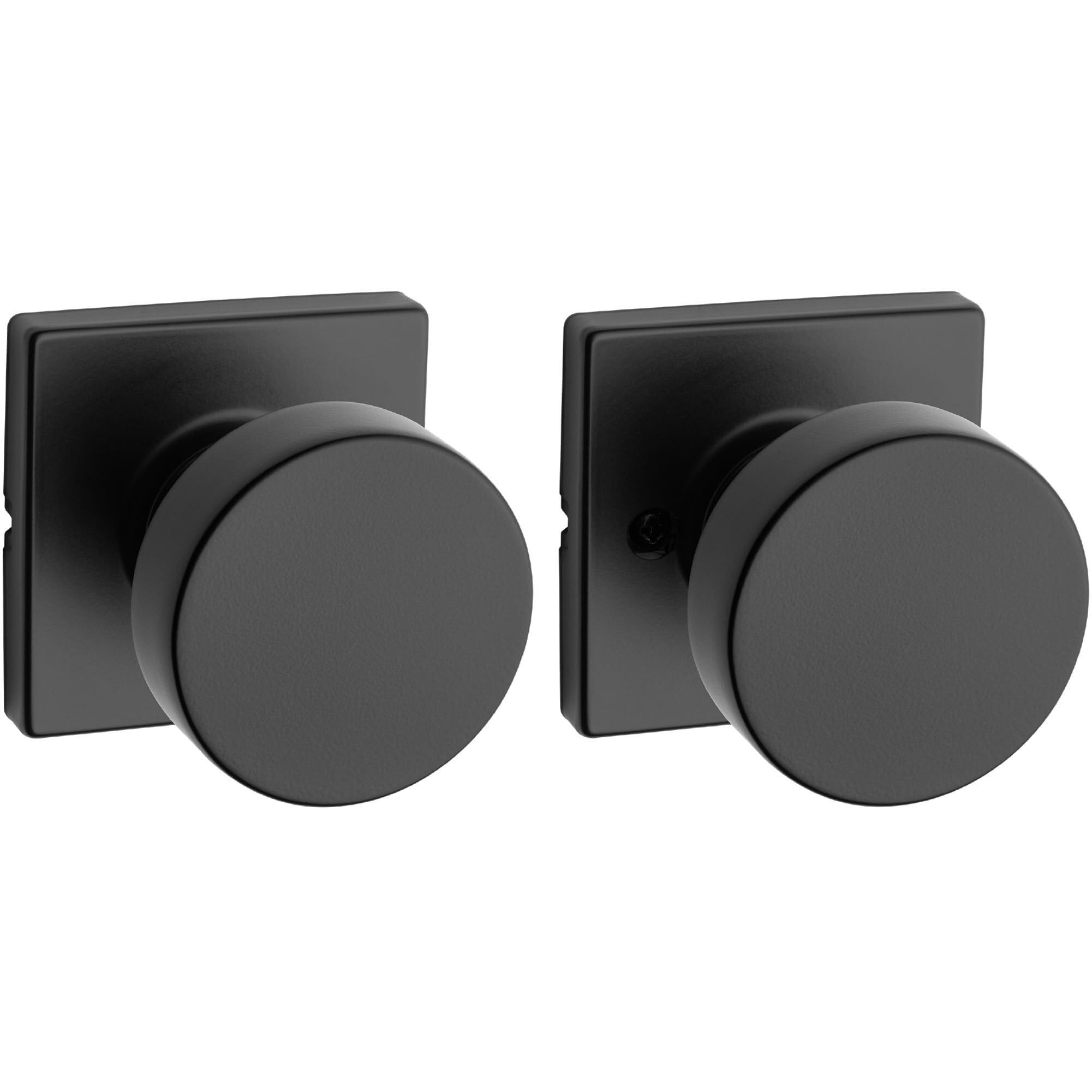 Hanelreezd Nero Handles Interior Passage Door Knob, Handle For Closet And Hallway Doors, Non-Locking Doorknob In Matte Black, With Protection Door Locks(Nero)