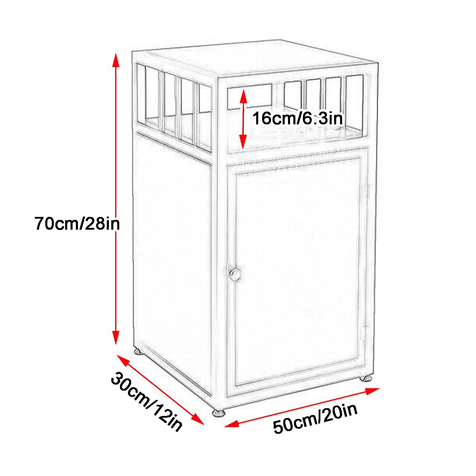 Support Pour Aquarium Avec Meuble De Rangement, Support Pour Terrarium Avec Pieds Réglables, Support En Acier Pour Aquarium(White,50*30*70cm)