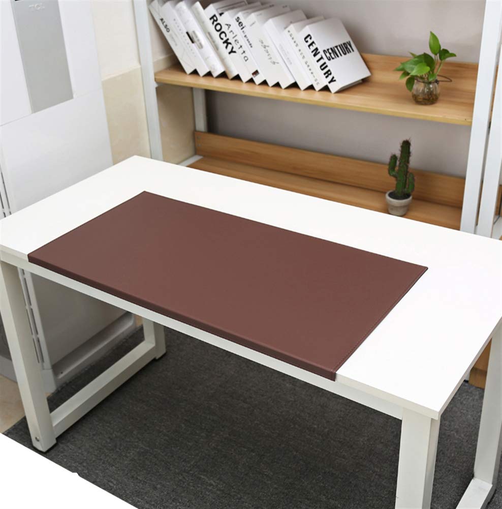 SK Studio Large Office Desk Pad, Waterproof PU Leather Mouse Pad, Edge-Locked Non-Slip Mouse Mat for Desk Cover, Computer Keyboard, PC and Laptop Dark Coffee 35.43x22.85 โ image 1