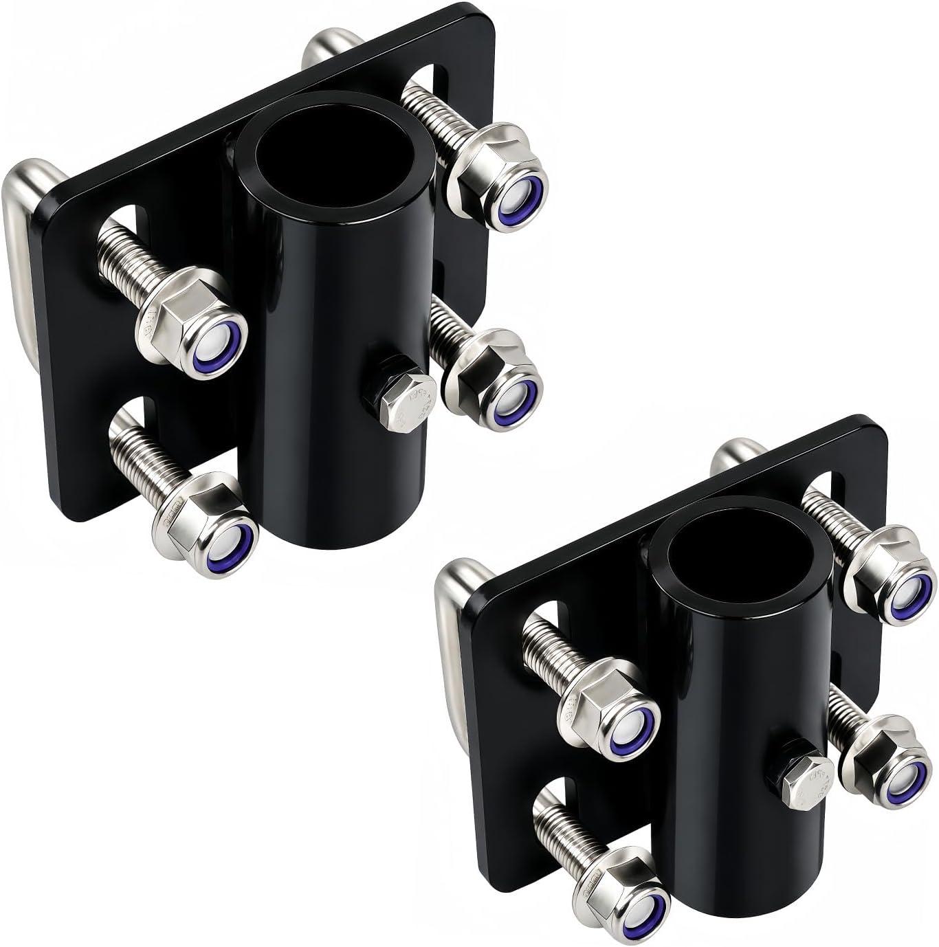 2 Pcs 2'' Disc Hiller Clamp for Disc Cultivator Attachment, U-Bolts Mount