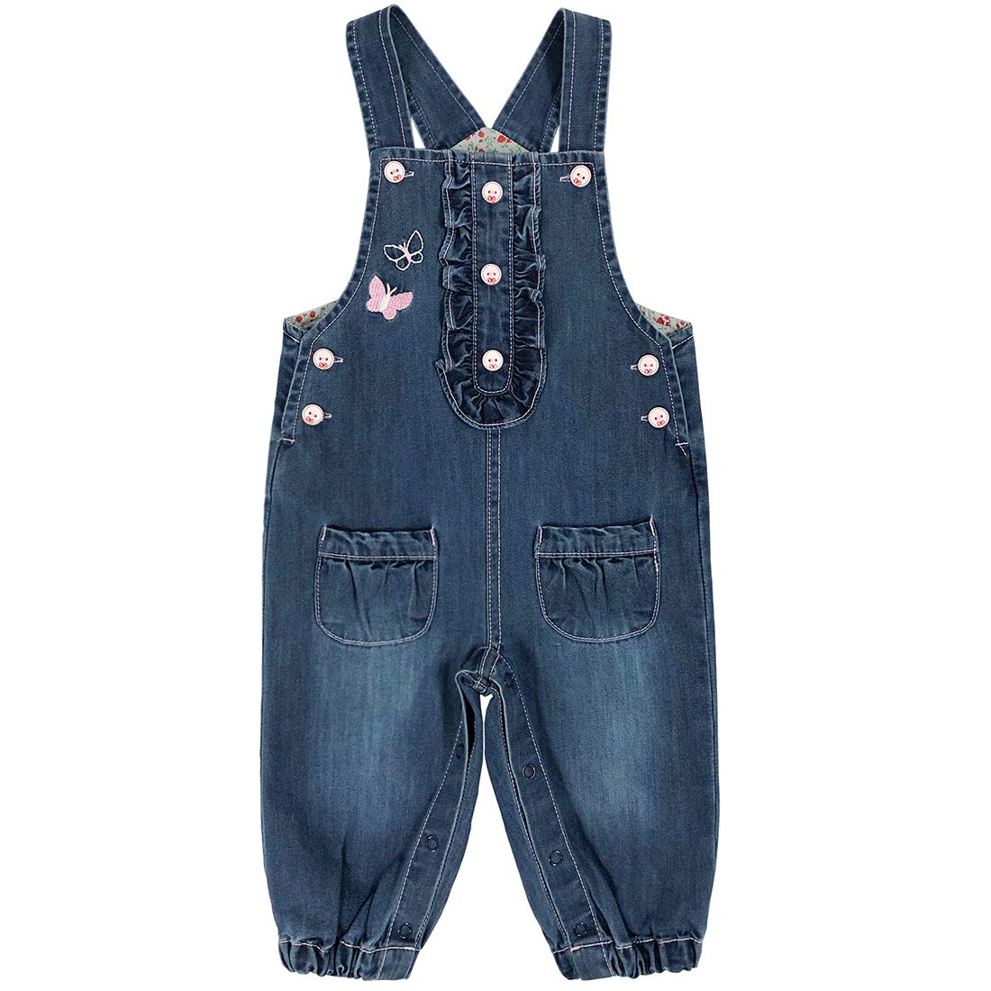 Peacolate6M-2Years Baby Girls Overalls with Belt 1pcs Jumpstuis Kids Pants